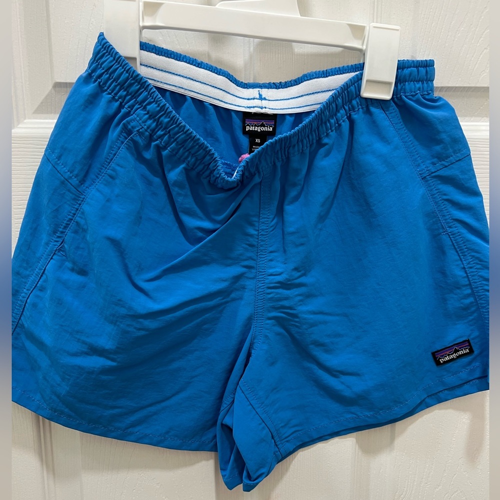 Blue Patagonia shorts never been worn. Smoke free home.